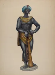 Nubijská figura otroka, c. 1937.