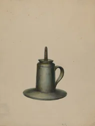 Cínová olejová lampa, c. 1938.
