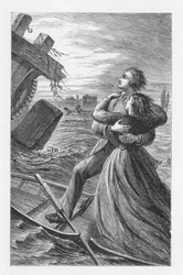 Scéna z The Mill on the Floss od George Eliota, c1880