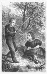 Scéna z The Mill on the Floss od George Eliota, c1880