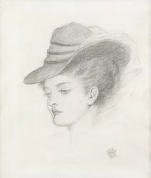 Emily Renshaw, umělcova manželka (tužka na papíře)