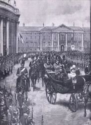 Návštěva vévody a vévodkyně z Yorku v Dublinu, ilustrace z Cassells History of England, 1900s