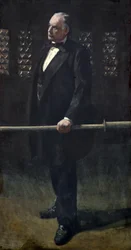 Charles Bradlaugh v baru v Dolní sněmovně, c.1892-93 (olej na plátně)