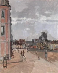Dieppe, Looking Towards St Jacques, cca 1898 (olej na plátně)