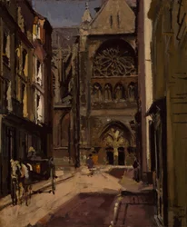 Rue Pecquet, Dieppe, Francie, 1900 Walter Richard Sickert d. 1942