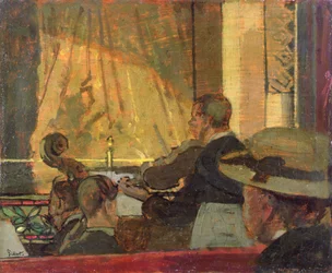 Music Hall (olej na panelu)