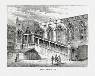 Crosby Hall v roce 1790, 1878