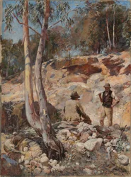 Fossickers - Walter Herbert Withers (1854-1914) - 1893 - Olej na plátně - 67,7x49 - Národní galerie Austrálie, Canberra
