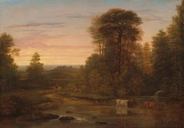 Krajina po západu slunce, c. 1819.