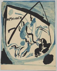 Návrh na obálku almanachu "Der Blaue Reiter"