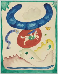Návrh na obálku almanachu "Der Blaue Reiter"