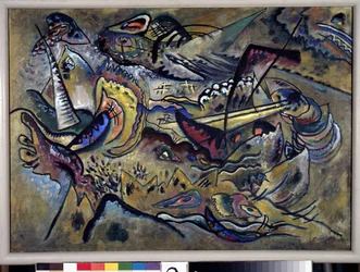""Jih"" (jižně) Malba Vasilije Kandinského (nebo Wassily Kandinského nebo Kandinského