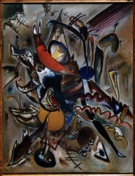 ""Malba s hroty (skladba č. 223)"" Malířka Vassily Kandinsky (ou Wassily Kandinski nebo Kandinskij