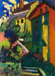Schodiště na hrad Murnau, 1909.