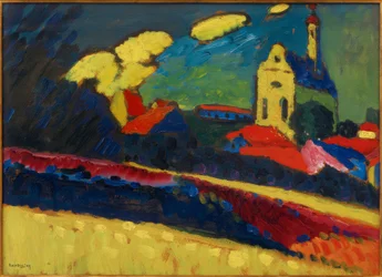 Studie Murnau - Krajina s kostelem I