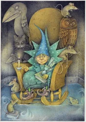 Čarodějův učeň, 2000 (kombinovaná technika)