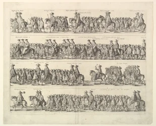 Korunovační průvod Karla II. Londýnem, 1662.