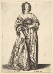 Postava stojící dámy, 1625-77.