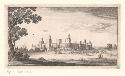 Pohled na hrad Windsor Krajiny a městské scenérie (název série) Amoenissimi Aliquot Locorum v Diversis Province Iacetium Prospectus (název série)