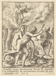Ztracený ráj, z Tance smrti, 1651.