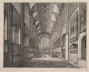 Sbor kaple sv. Jiří ve Windsoru (z knihy Eliase Ashmolea „The Order of the Garter“, 1672)