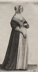 Několik zvyků anglických žen, od šlechty po venkovské ženy..., 1640.
