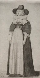 Několik zvyků anglických žen, od šlechty po venkovské ženy..., 1640.