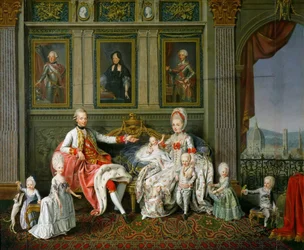Leopold I., velkovévoda toskánský s manželkou Marií Luisou a jejich dětmi, 1773