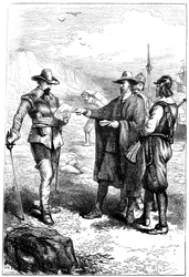 Samuel Gortons přistání v Americe, c1636 c1880.
