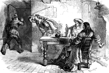 Fracas v lodní krčmě, 17. století c1880.
