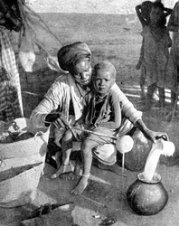 Sběr myrhy a kadidla, Somálsko, Afrika, 1936.