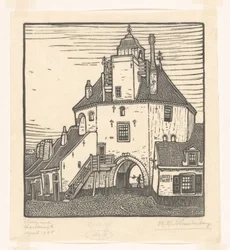 Rybářský přístav v Harderwijku Het Vischpoortje, Harderwijk (původní název)