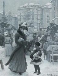 Vánoční jarmark Am Hof, 1901.