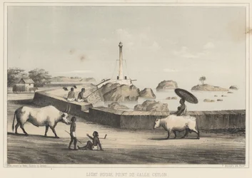 Maják, Point de Galle, Cejlon, 1855