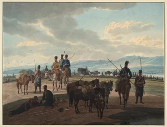 Ruští kozáci na pochodu, 1804