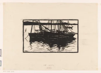 Lodě kotvící v Concarneau