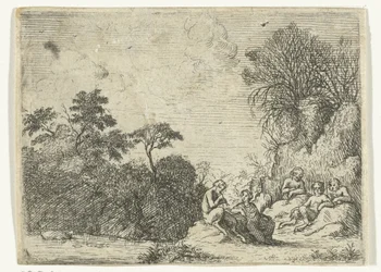 Satyr hrající na flétnu