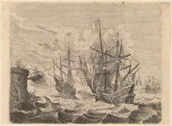 Heemskerckovo vítězství nad španělskou flotilou na Gibraltaru, 1634.
