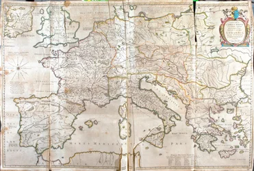 Evropa a západní Asie, v "Theatrum Orbis Terrarum, sive Atlas Novus" Willema Blaeua, Amsterdam.