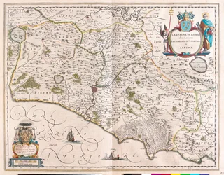 Řím, Itálie, v "Theatrum Orbis Terrarum, sive Atlas Novus" Willema Blaeua, Amsterdam