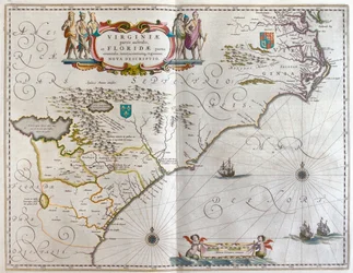 Jihovýchod, v "Theatrum Orbis Terrarum, sive Atlas Novus" Willema Blaeua, Amsterdam