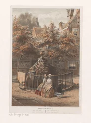 Fontána v bludišti v Amsterdamu Prinsengracht bludiště / der Irrgarten / le labyrinthe / labyrint (název na předmětu)