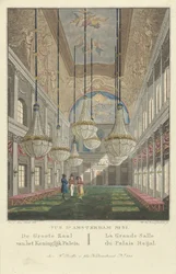 Interiér královského paláce v Amsterdamu Vue d