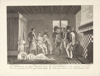 Prince of Orange po jeho zranění pod lékařským ošetřením v polní nemocnici, 1815