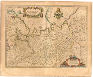 Mapa Ruska Z: Mapa světa.., 1645