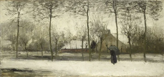Zimní krajina, asi 1875 (olej na plátně)