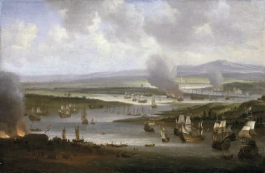 Nizozemské lodě na Medway (Anglie), červen 1667