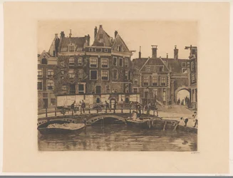 Pohled na Beurspleintje v Amsterdamu