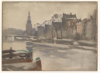 Pohled na Oude Schans na Montelbaanstoren