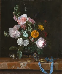 Květinové zátiší Vanitas, kolem 1656-1657 (olej na plátně)